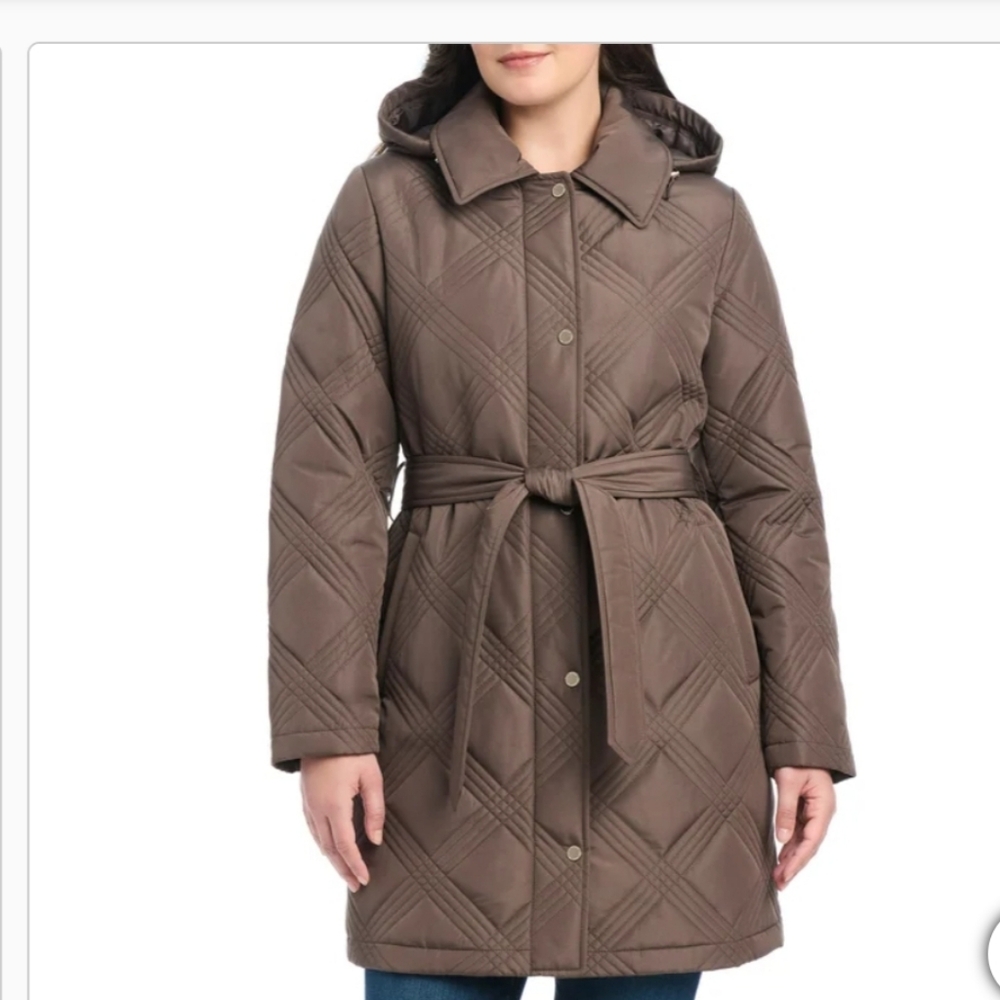 New YorkJones New York Women's Belted Quilt Jacket, Nwt